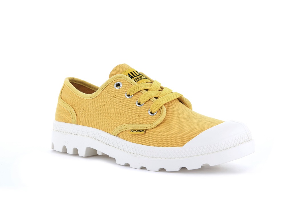 Zapatos Bajos Palladium PAMPA OXFORD Mujer Amarillo | Costa Rica-78431